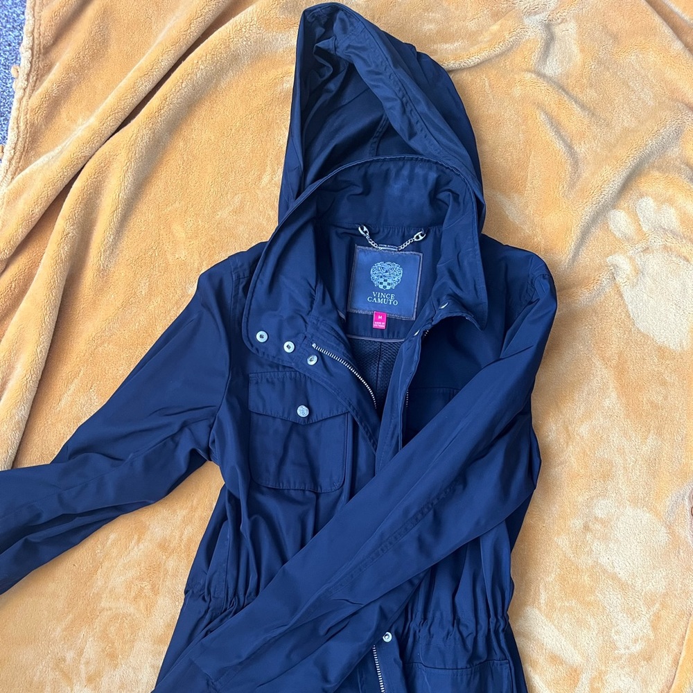 Vince Camuto Navy Blue Rain Jacket